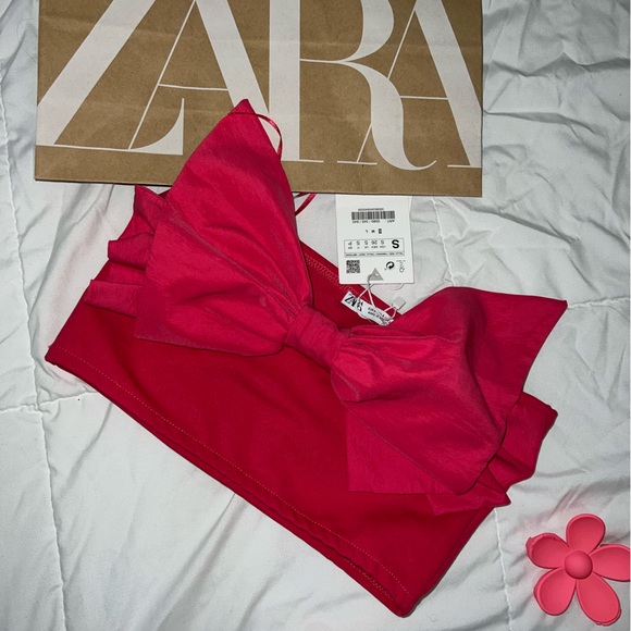ZARA Bow Crop Top - Picture 9 of 10